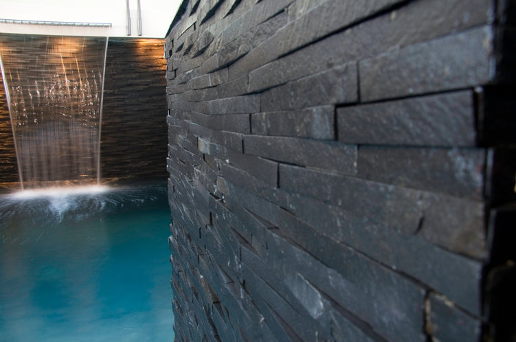 #TileTuesday: Dimensional Stone for Pool Waterfalls & Spillovers