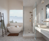 Biophilic Bathroom Design: How Natural Light and Pebble Tile Create Sensory Harmony