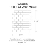 1.25"x2.5" Offset Mosaic Sukabumi Select