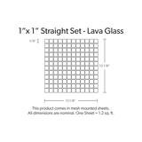 1"x 1" Straight Set Burning Ice Lava