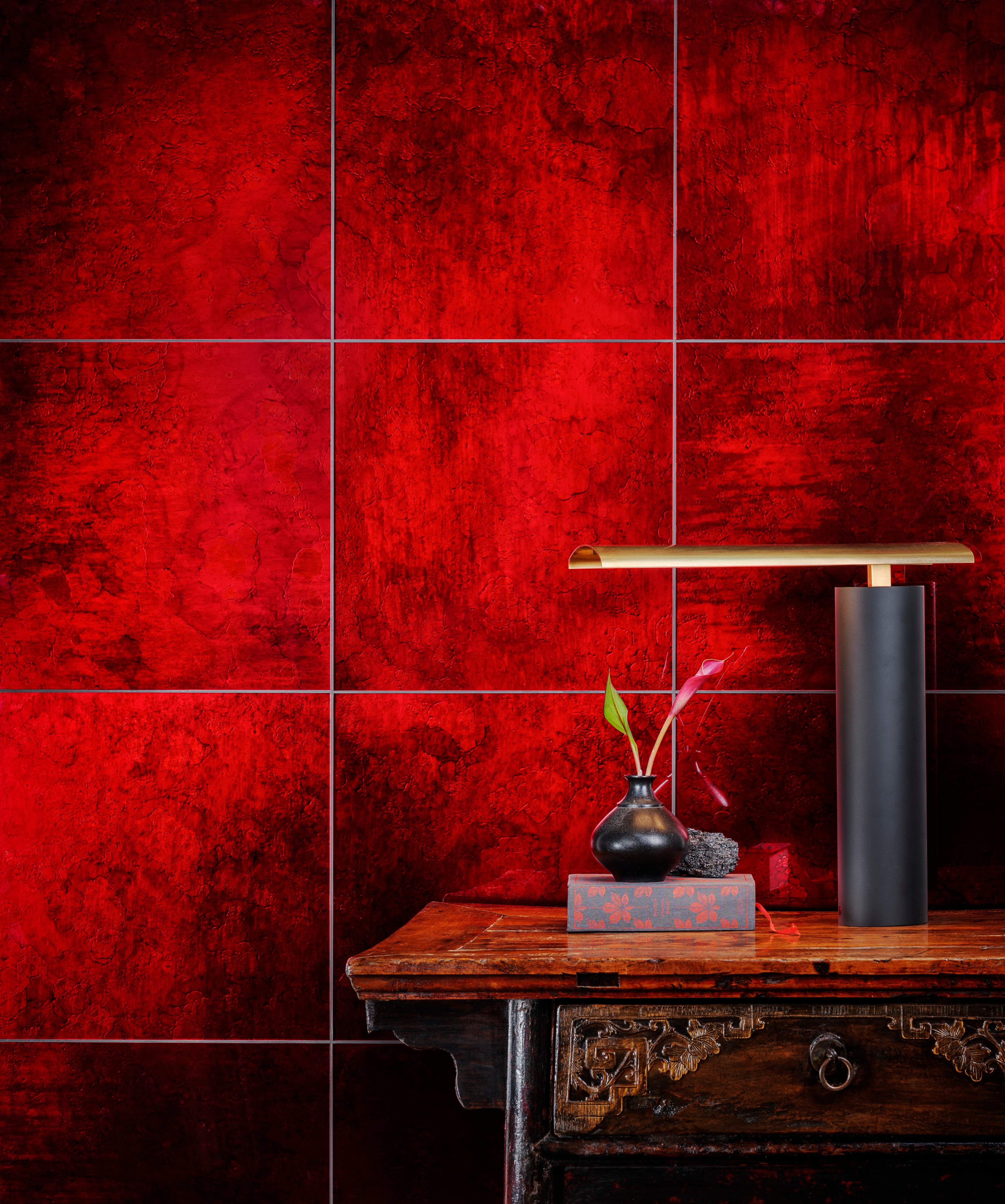 16"x16" Allure Scarlet Glass Wall Tile