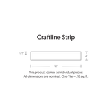 Craftline Strip Rice White Hand Chipped