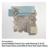 3.5"x12" Ebb and Flow Sea Foam Gloss