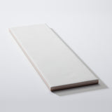 Ash White matte ceramic wall tile, Nomad 3.5 × 12 in