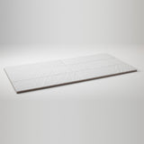 Sago Ash White ceramic wall tile in gloss, Nomad 3.5 × 12