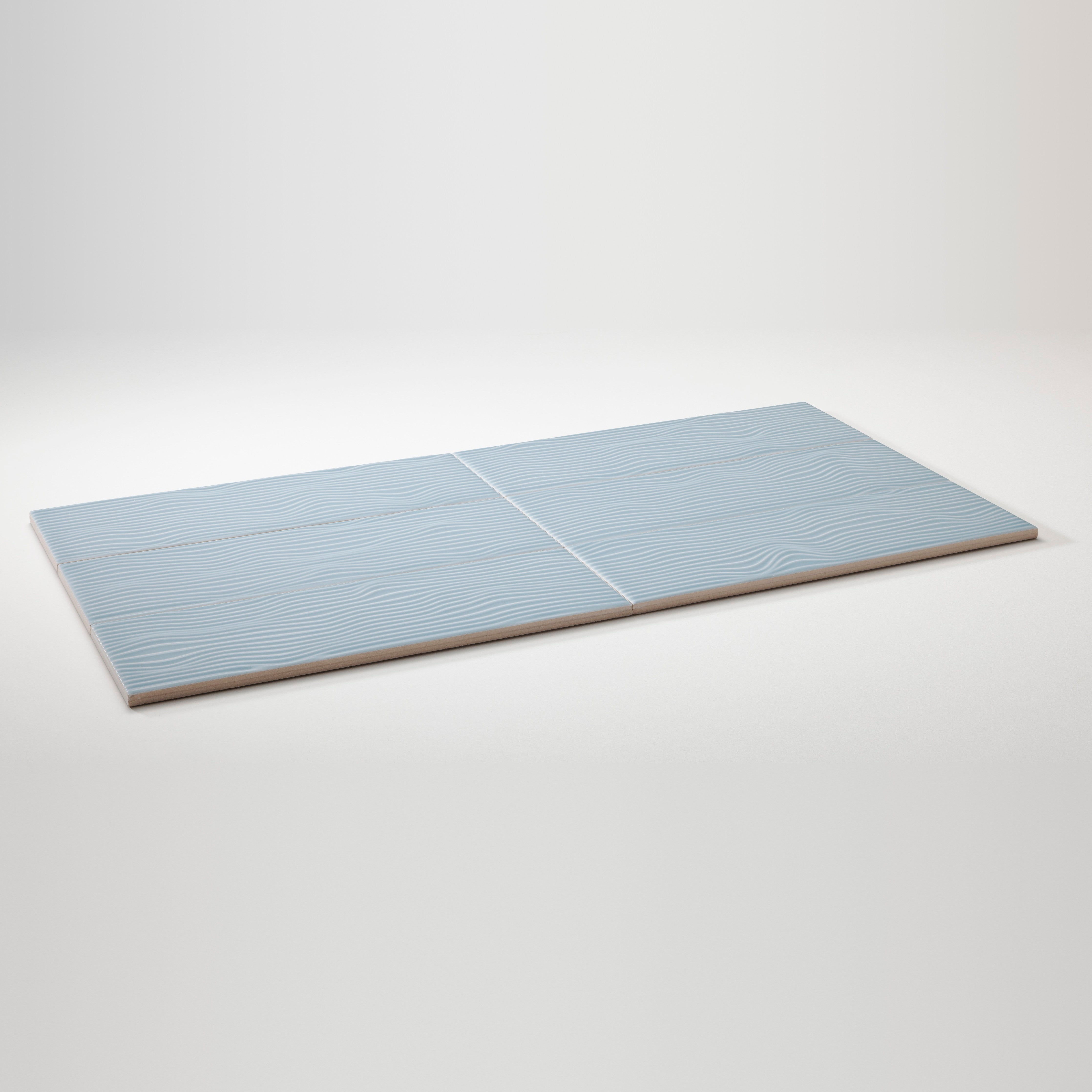 Ebb and Flow Drift ceramic wall tile, Nomad 3.5 × 12 in