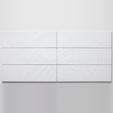 Sago Just White ceramic wall tile in gloss, Nomad 3.5 × 12