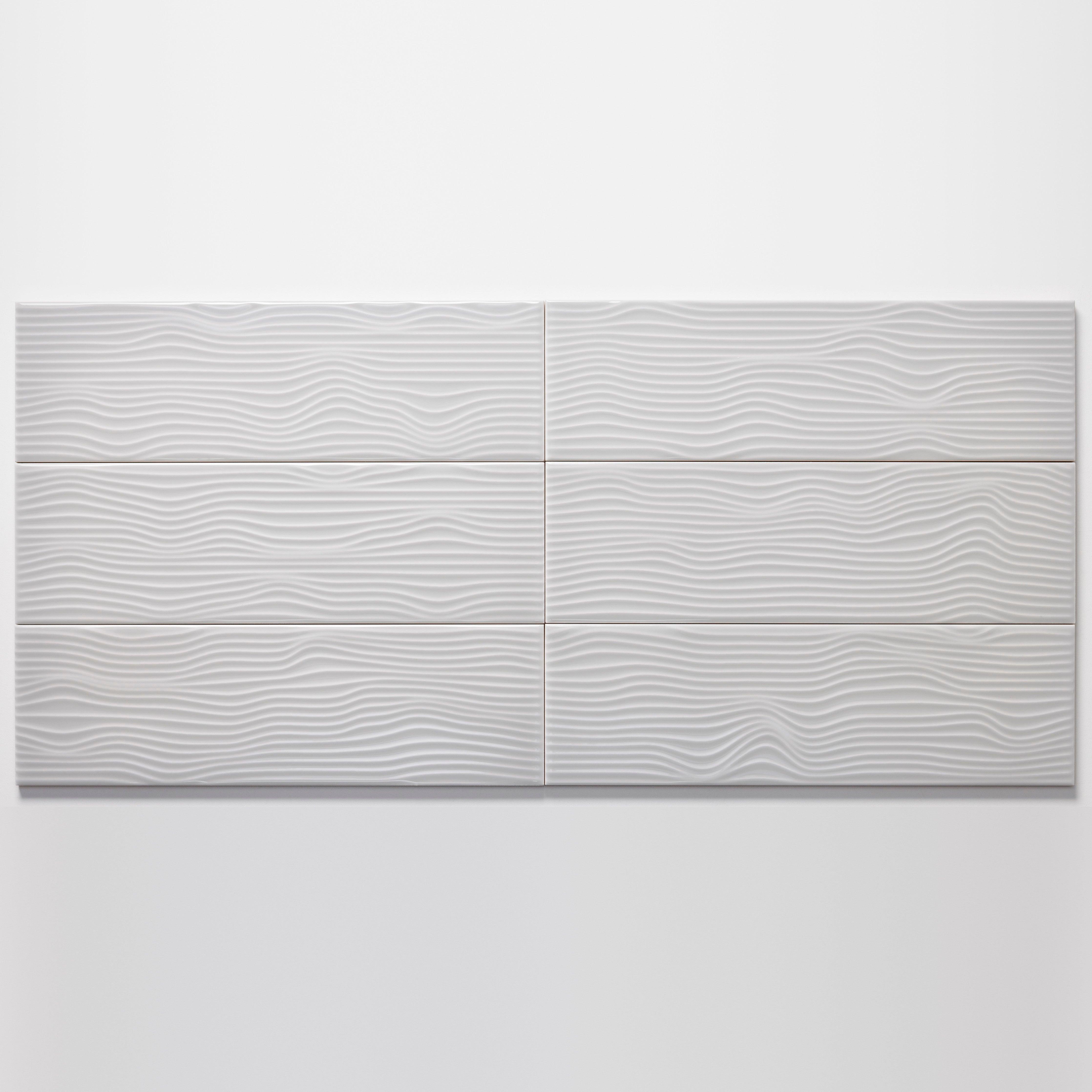 Ebb and Flow Nirvana ceramic wall tile, Nomad 3.5 × 12