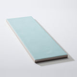 Sea Foam matte ceramic wall tile, Nomad 3.5 × 12 in