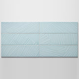 Sago Sea Foam ceramic wall tile in gloss, Nomad 3.5 × 12