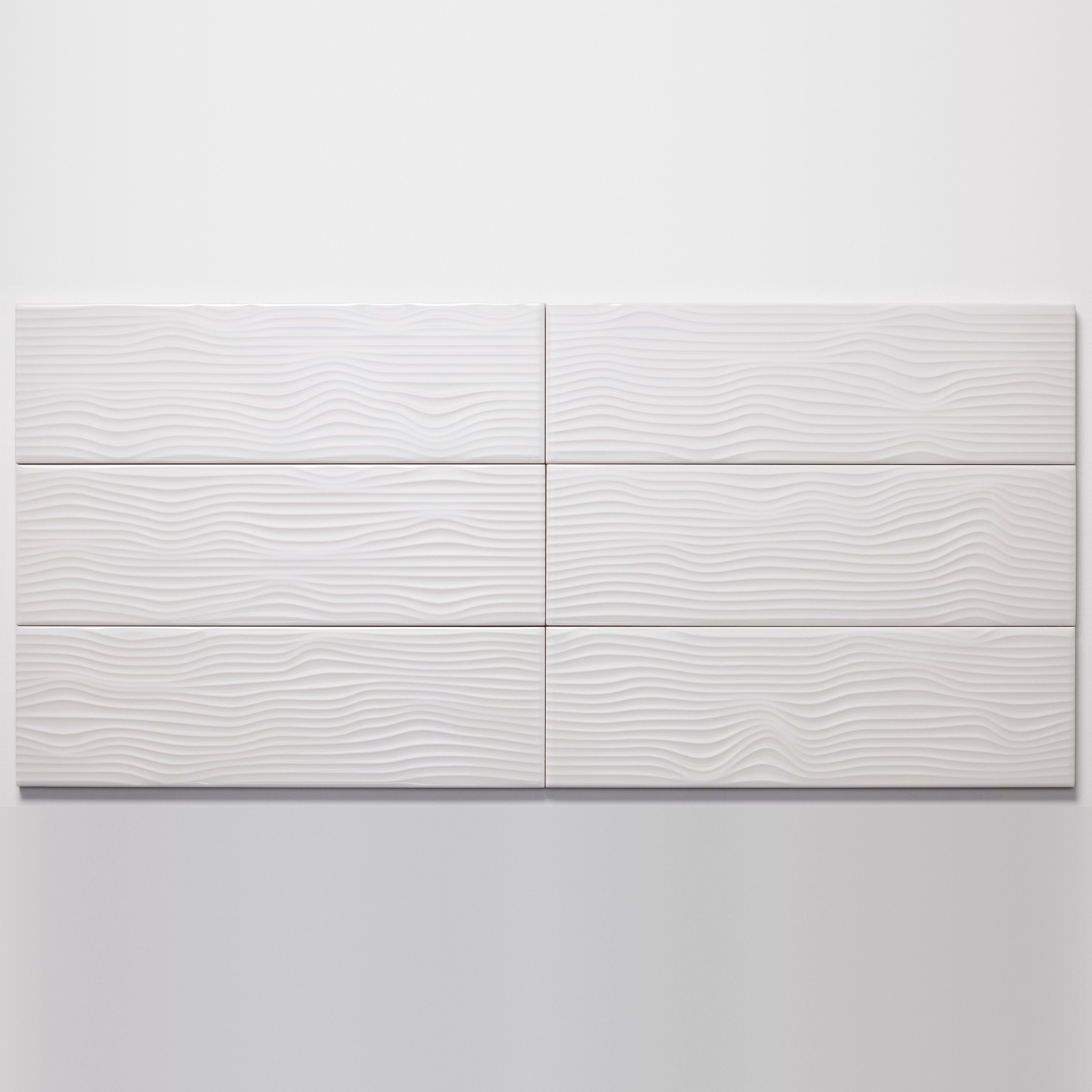 Ebb and Flow Utopia ceramic wall tile, Nomad 3.5 × 12