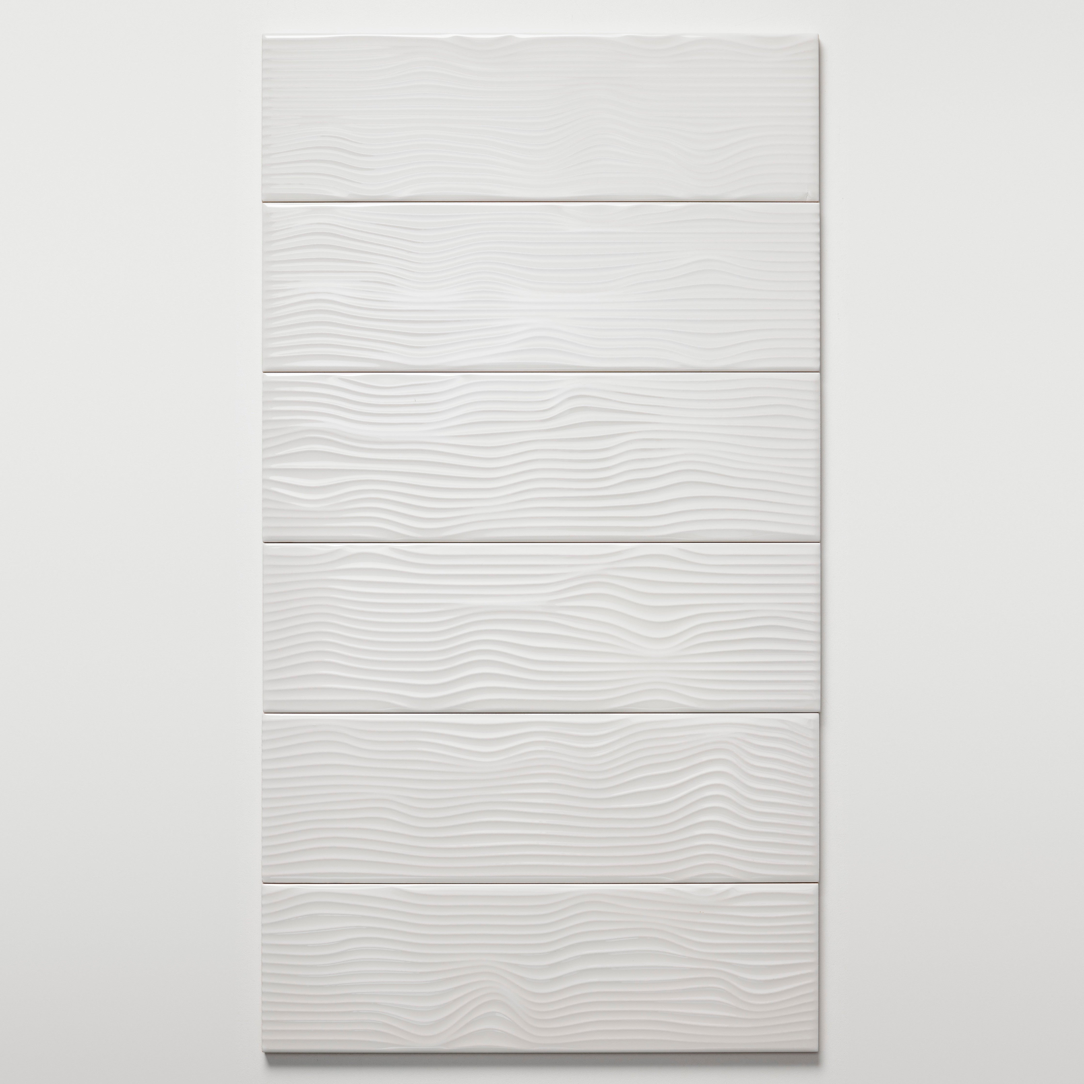 Ebb and Flow Utopia ceramic wall tile, Nomad 3.5 × 12
