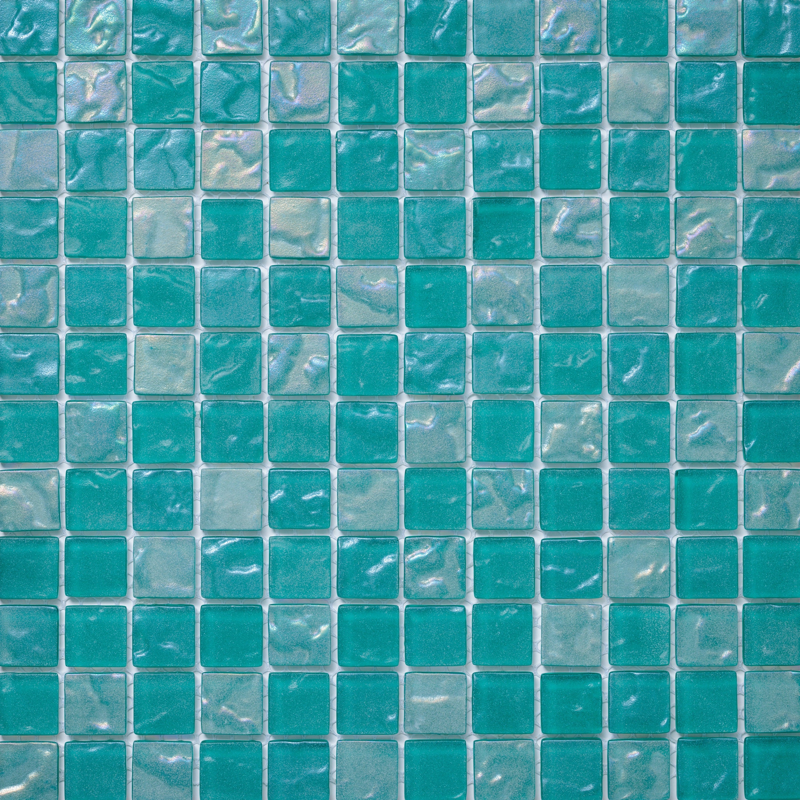 Lava 1x1 Slip-Resistant Glass Mosaic - Cool Tropics