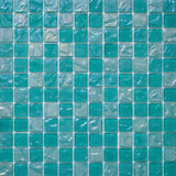 Lava 1x1 Slip-Resistant Glass Mosaic - Cool Tropics