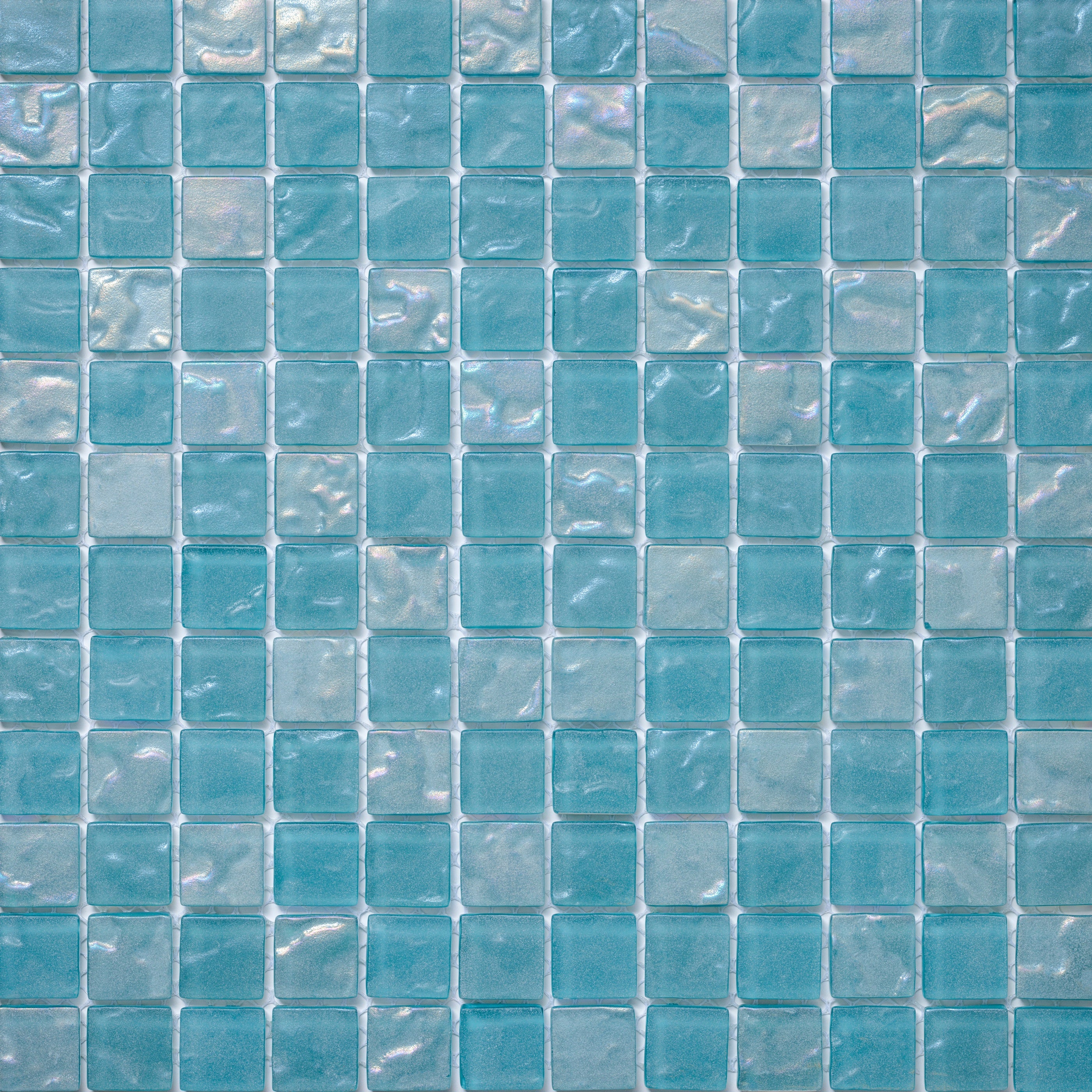 Lava 1x1 Slip-Resistant Glass Mosaic - Hazy Wave