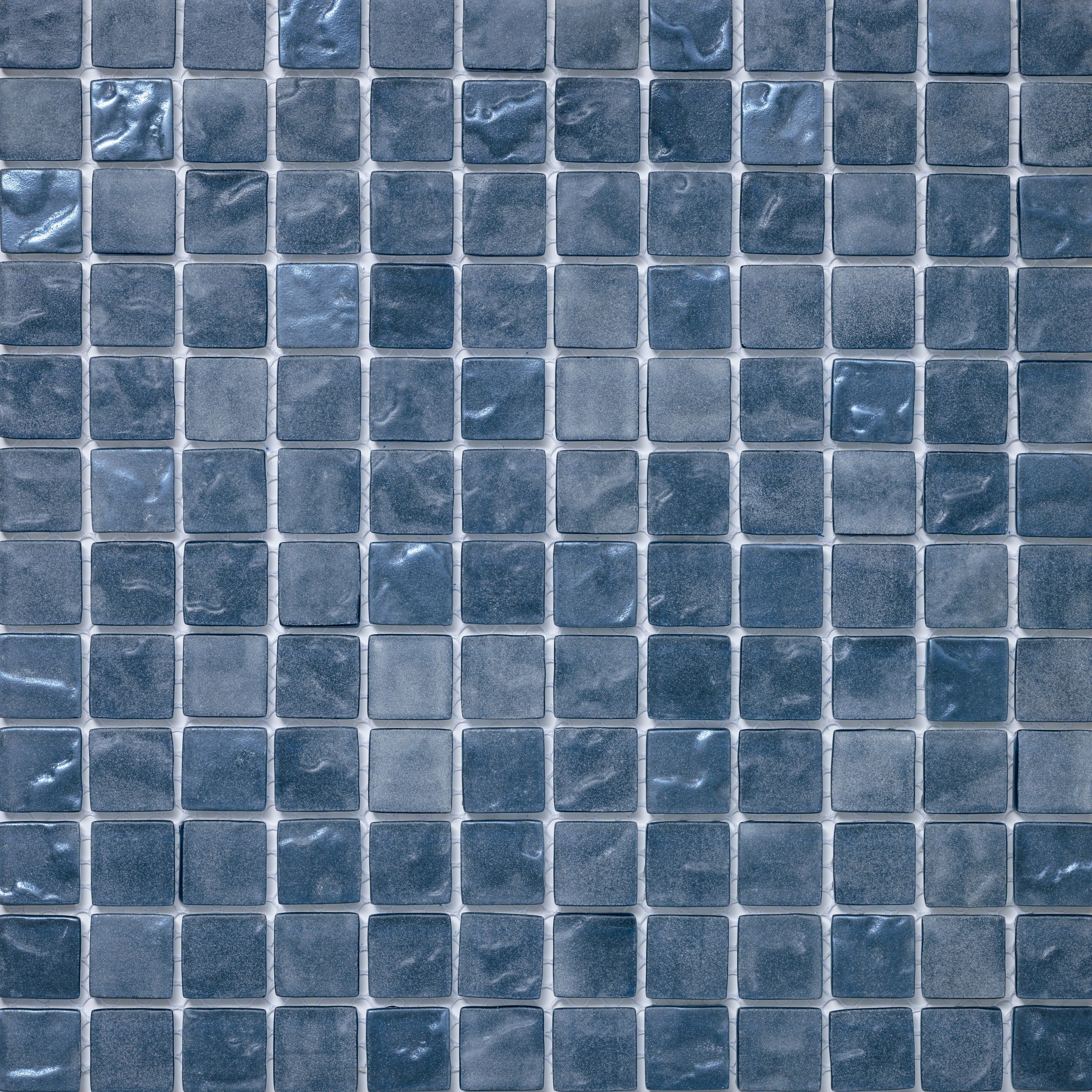 Lava 1x1 Slip-Resistant Glass Mosaic - Solid Ash