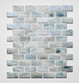 Salt Mist 1x2 Offset Glass Mosaic Pool Tile