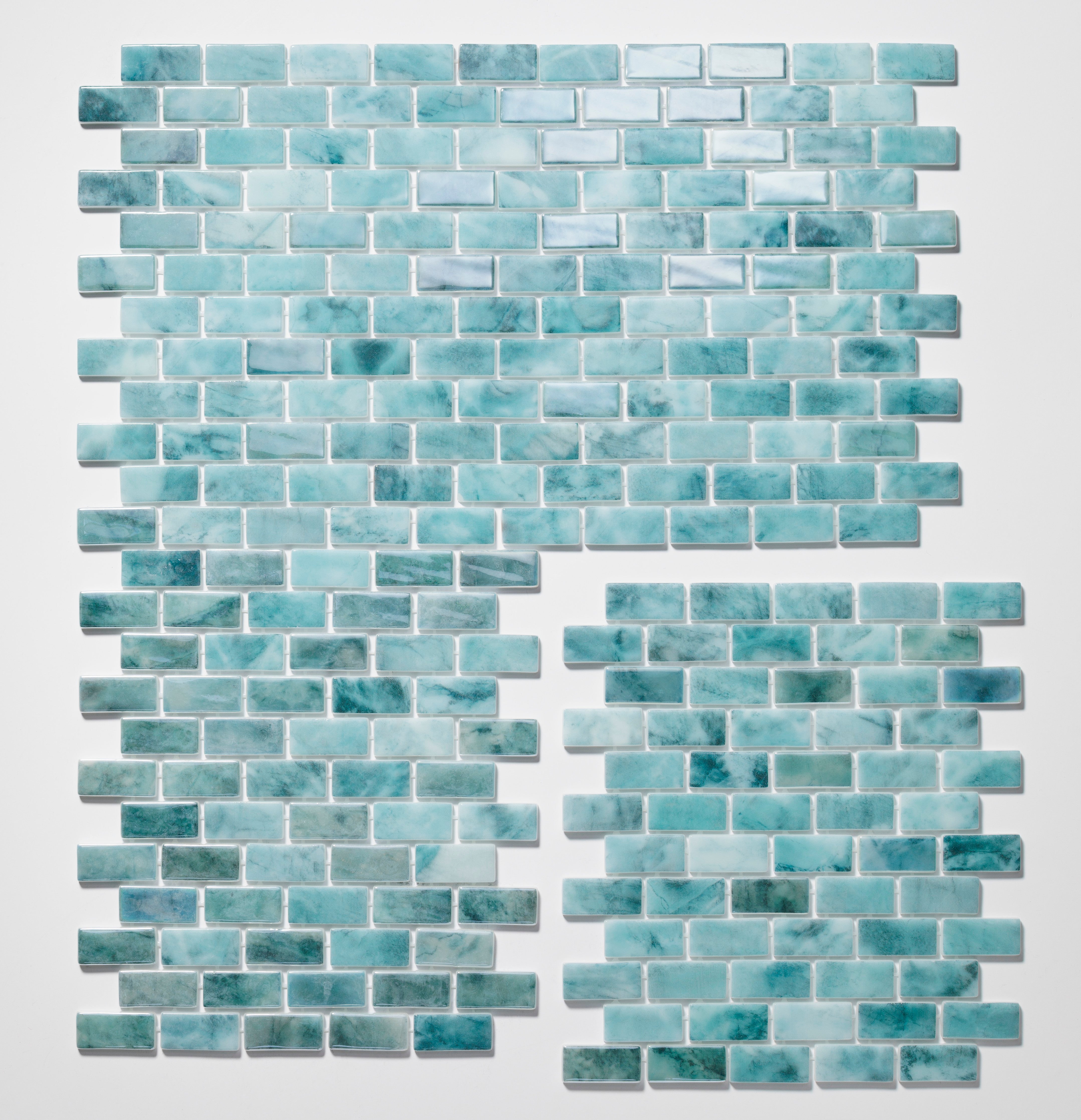 The Shallows 1x2 Offset Glass Mosaic Pool Tile