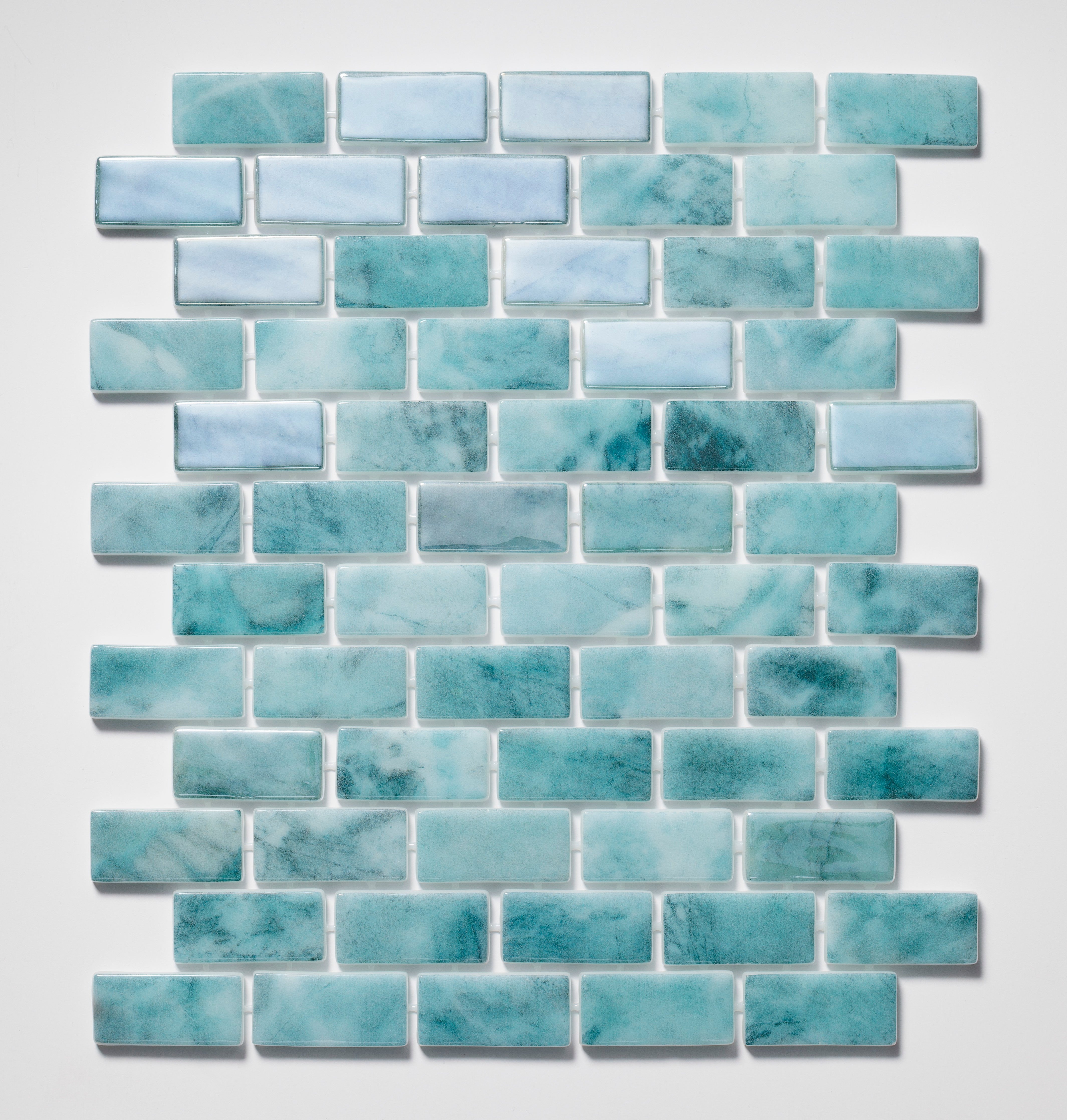 The Shallows 1x2 Offset Glass Mosaic Pool Tile