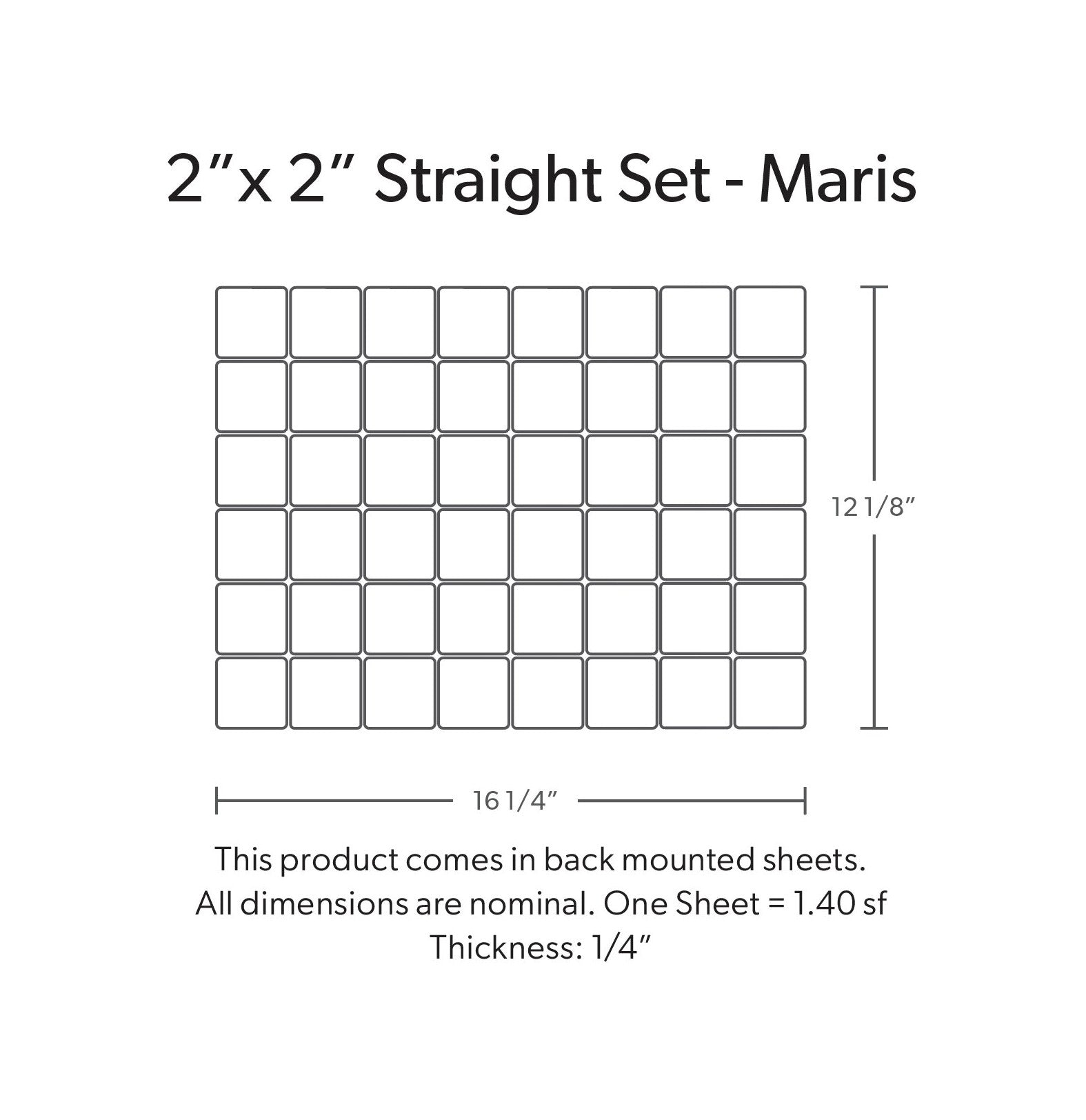 2"x2" Straight Set Breaker Gloss