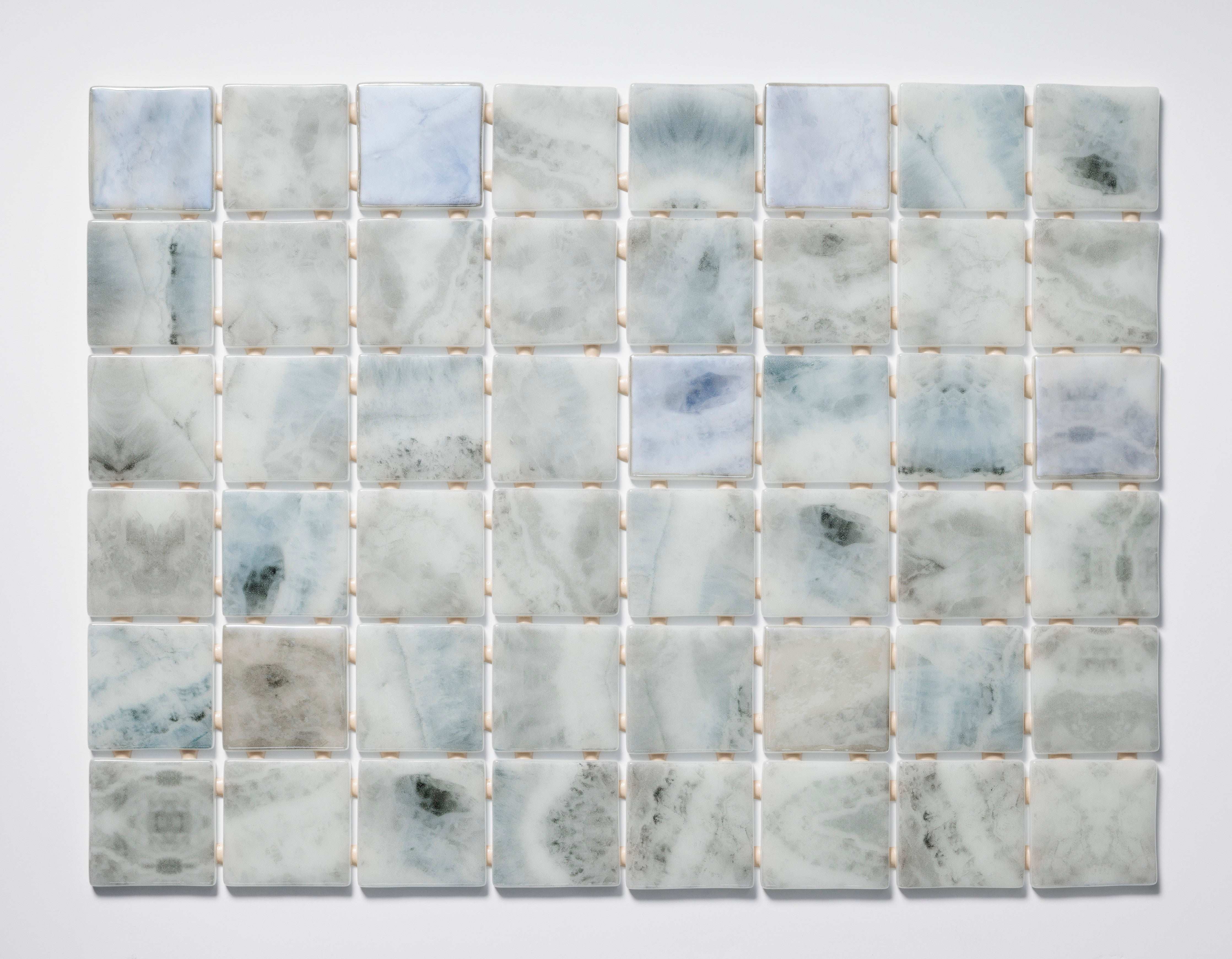 Salt Mist 2x2 Straight Set Glass Mosaic