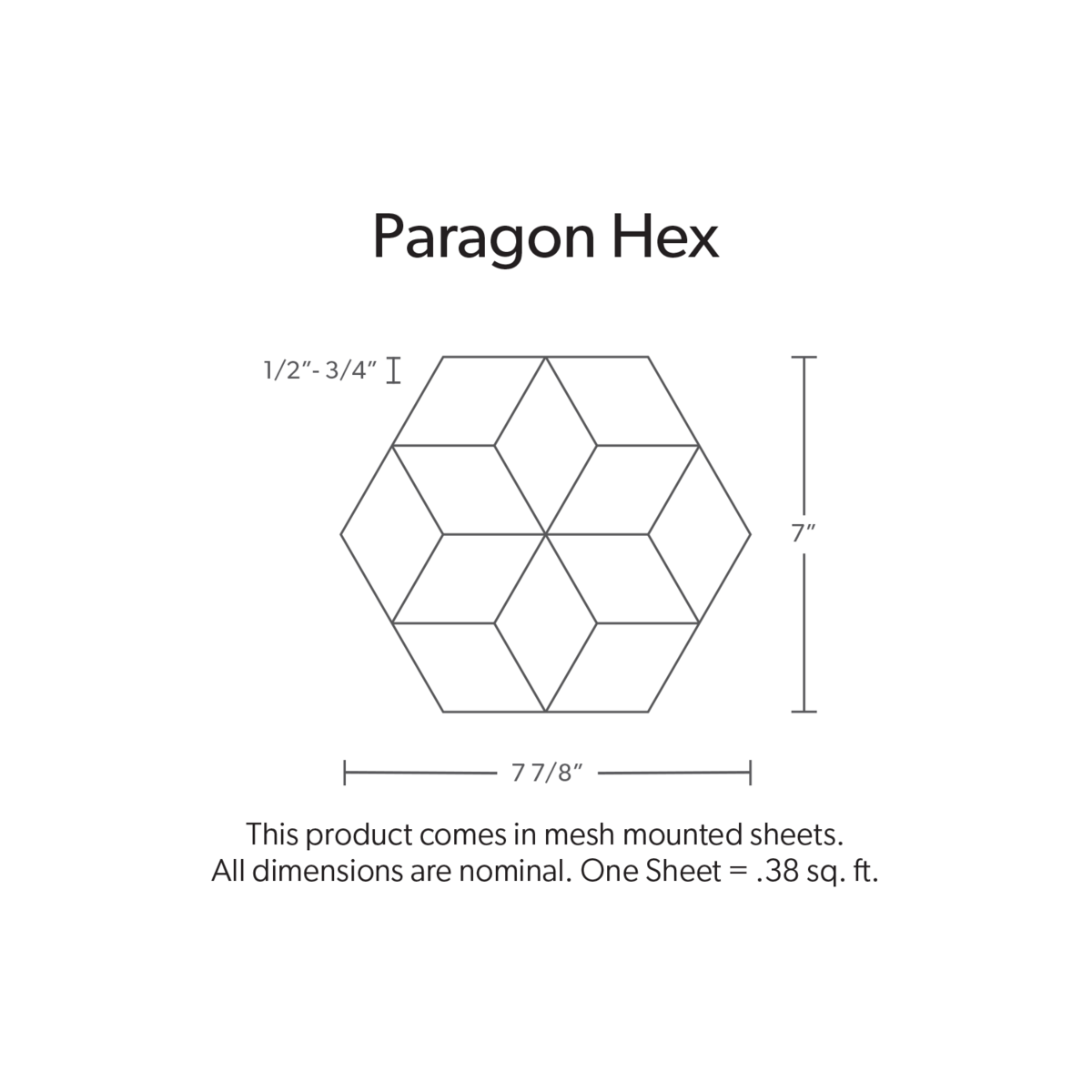 Paragon Hex Crystal White Honed
