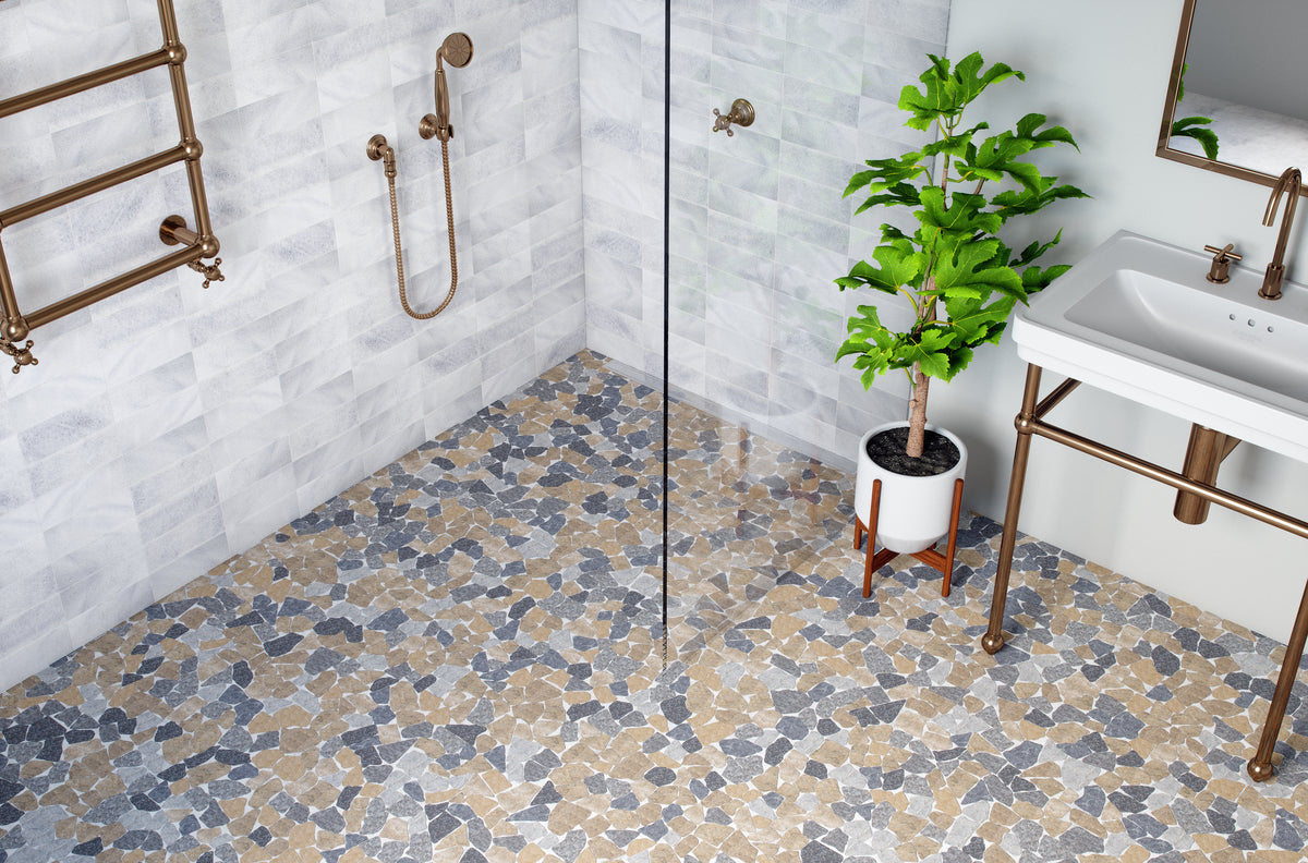 Random Tan & Grey Marble Tumbled