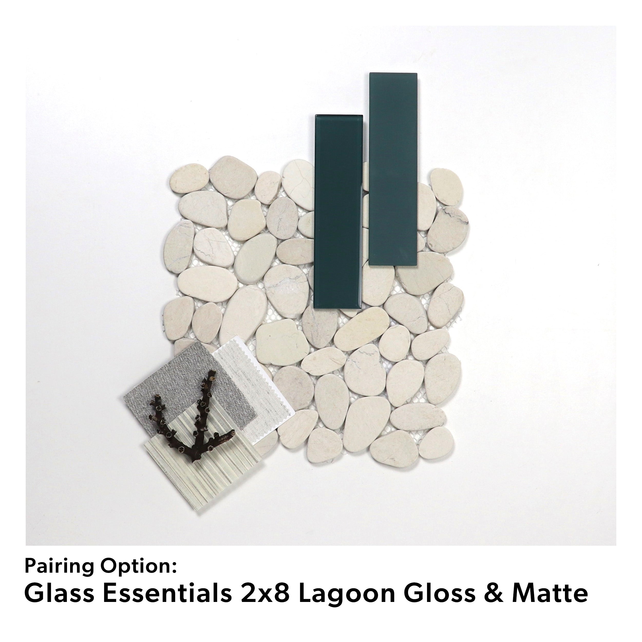 Level Pebble Antique Timor White Honed