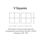 V Squares Crystal White Honed