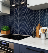Palms | Midnight Matte kitchen backsplash