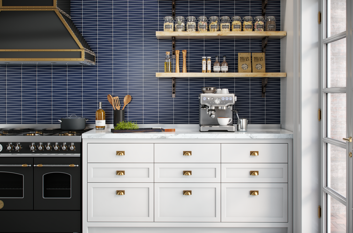 Waveline | Midnight Matte kitchen backsplash