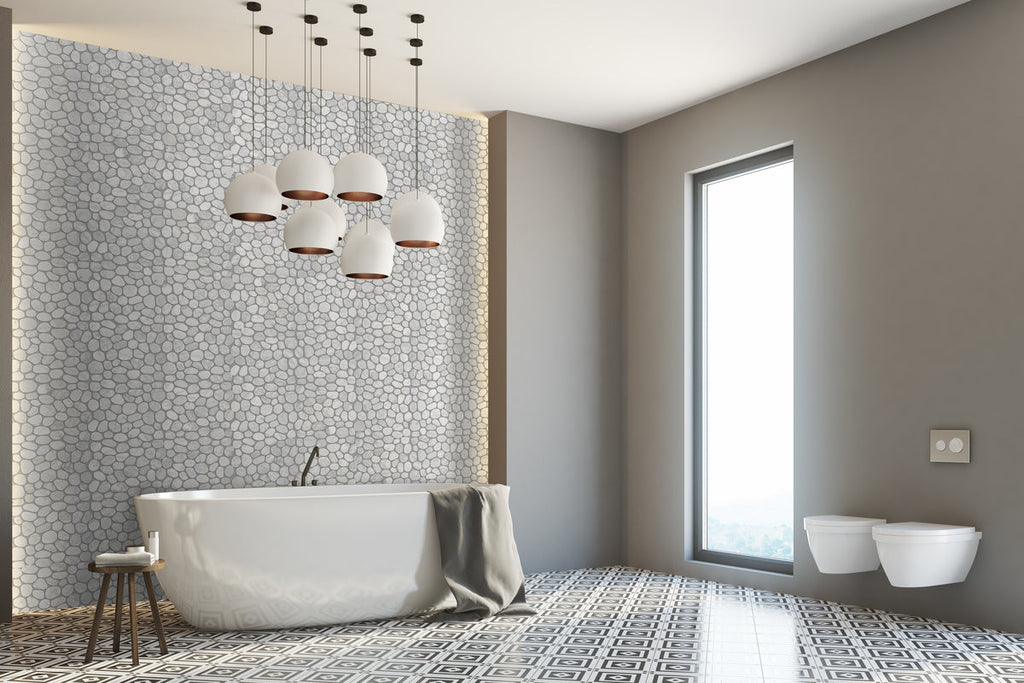 Spindrift Marble | Carrara Bathroom Floor