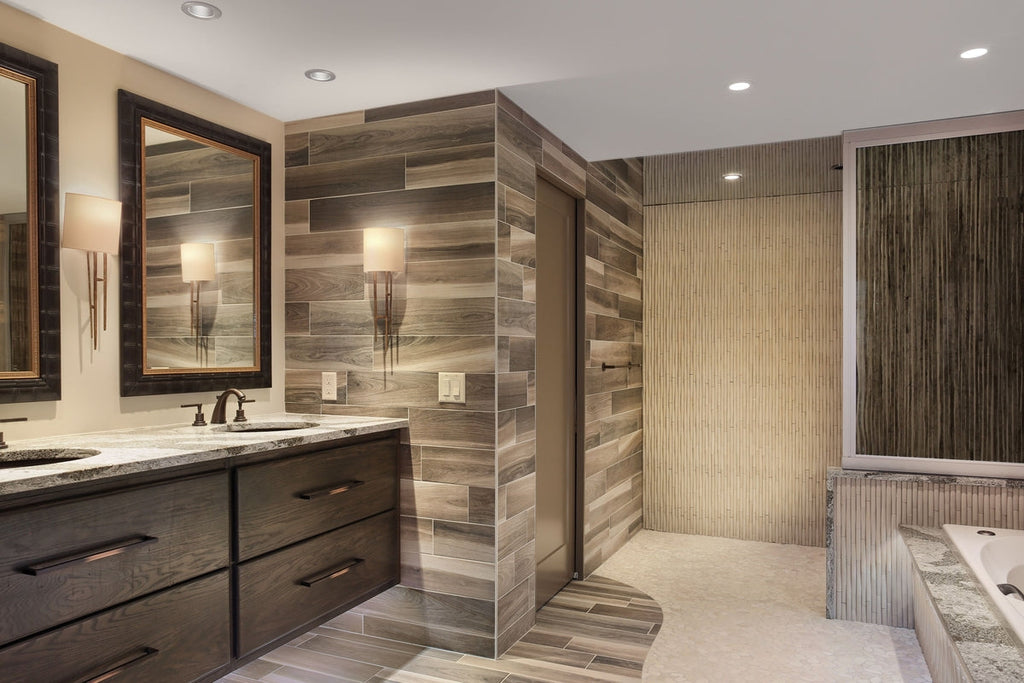 Crescent Mini | Sandstone Mint Bathroom Wall