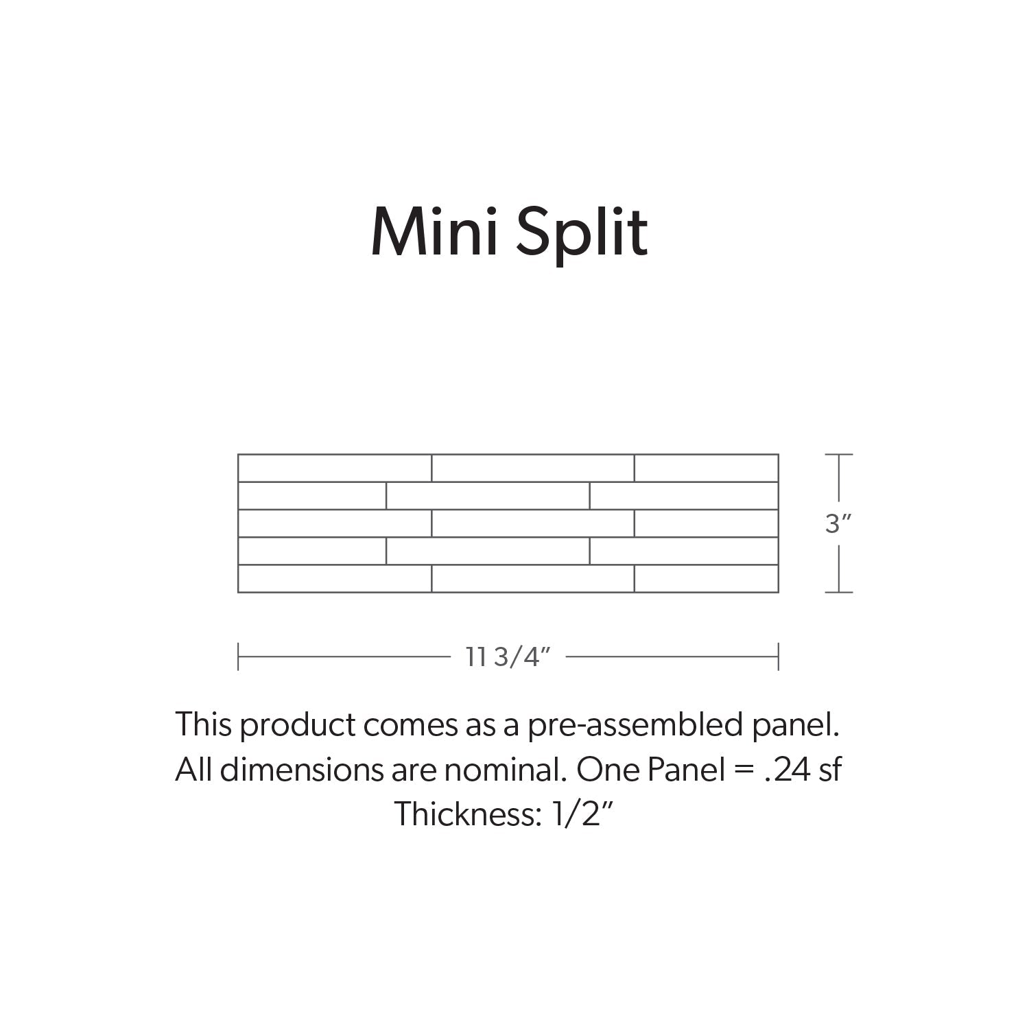 Mini Split Charcoal Glint Split Face