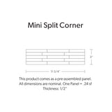 Mini Split Corner Charcoal Glint Split Face