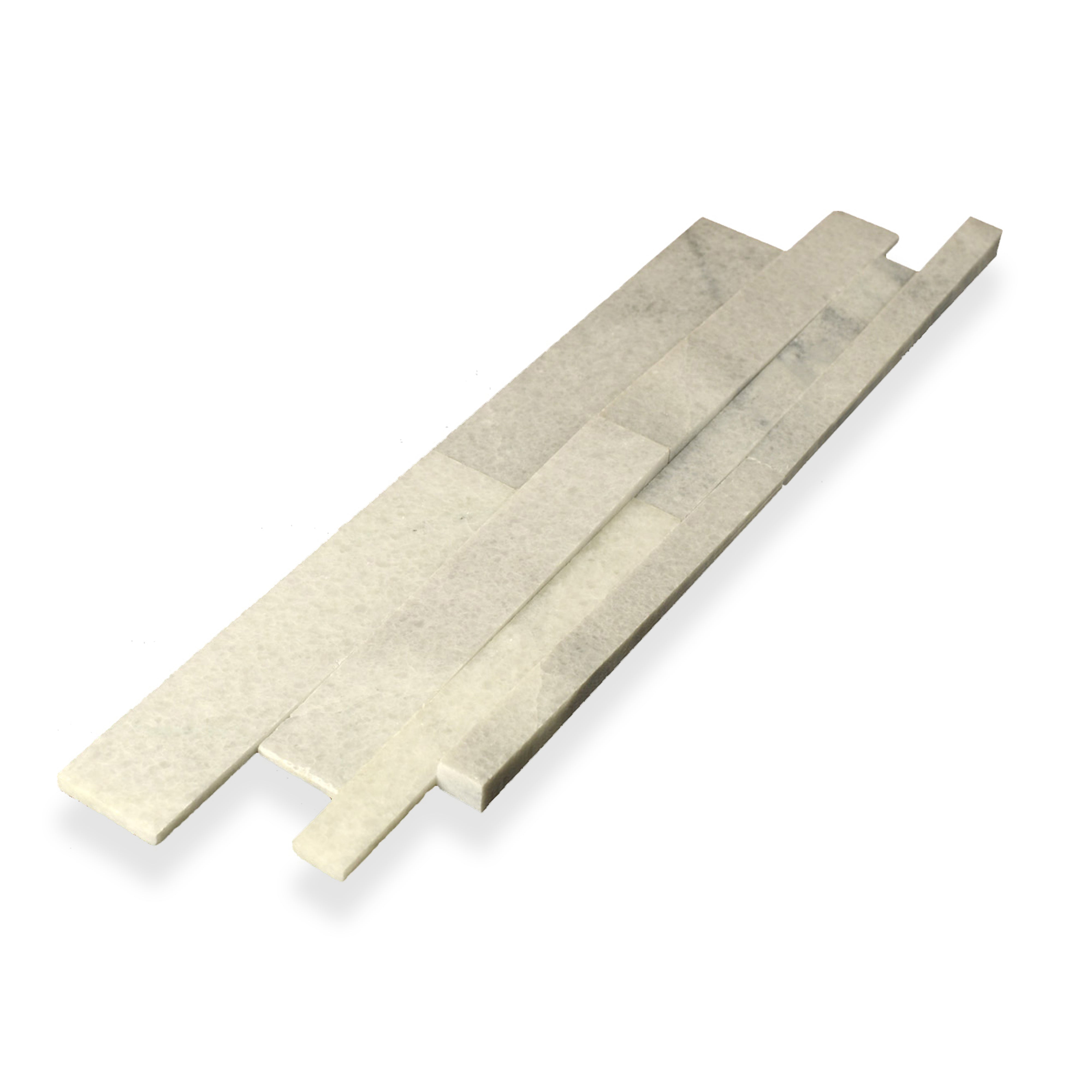 V Parallels Rice White Honed