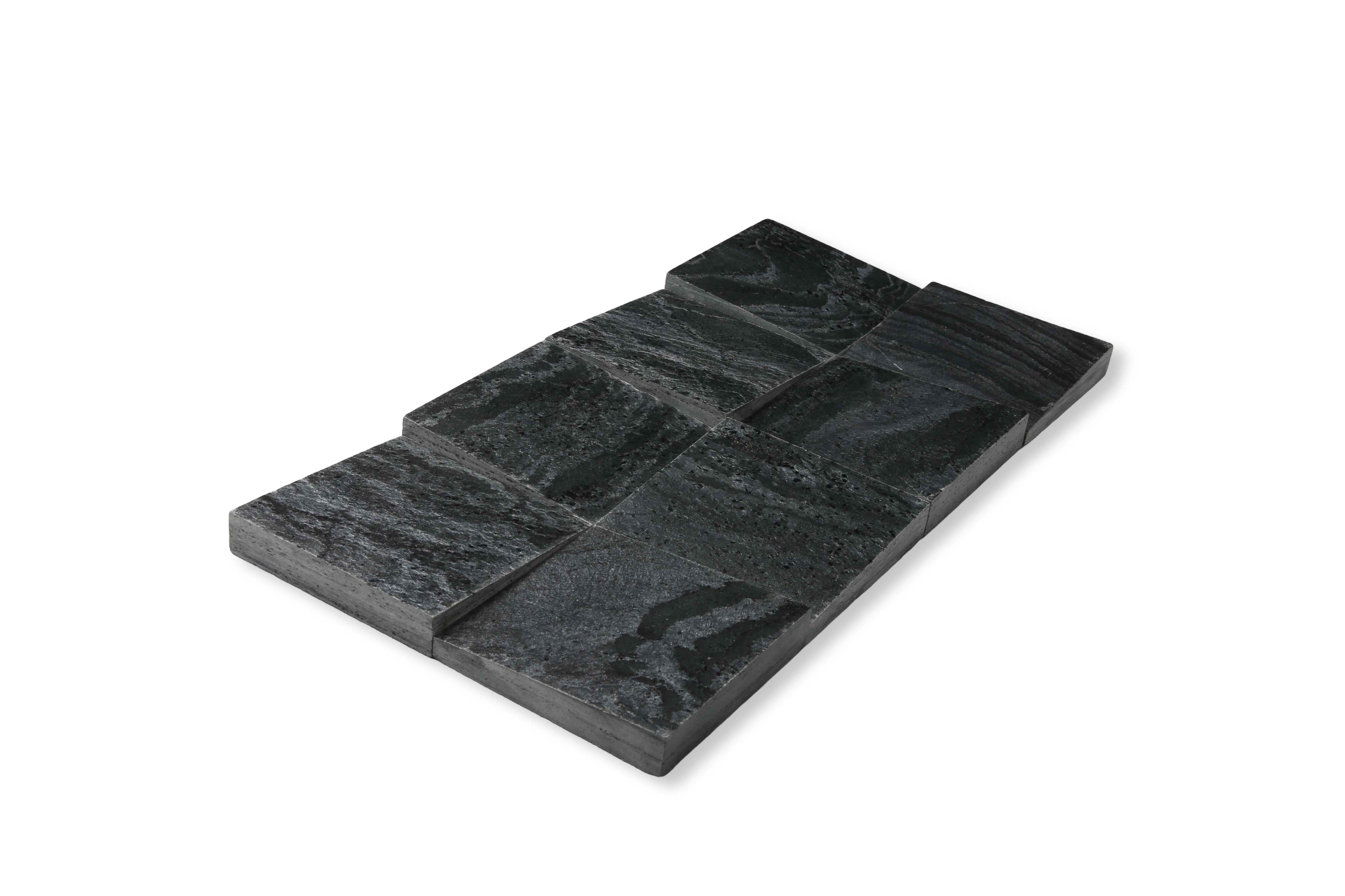 V Squares Silver Quartzite Honed