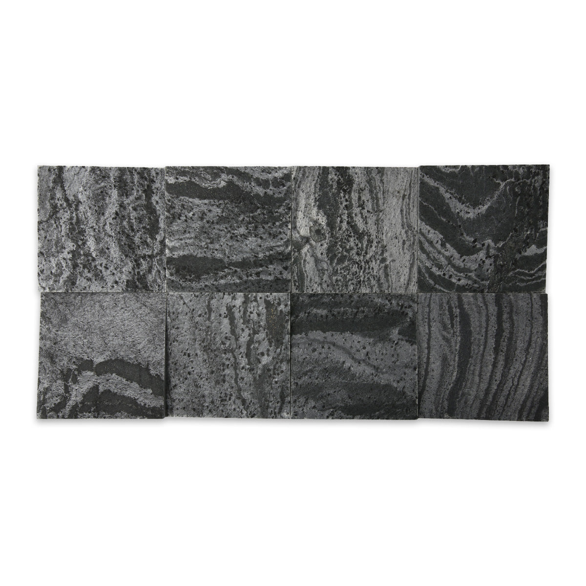 V Squares Silver Quartzite Honed