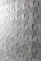 V Squares Crystal White Honed