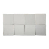 V Squares Crystal White Honed