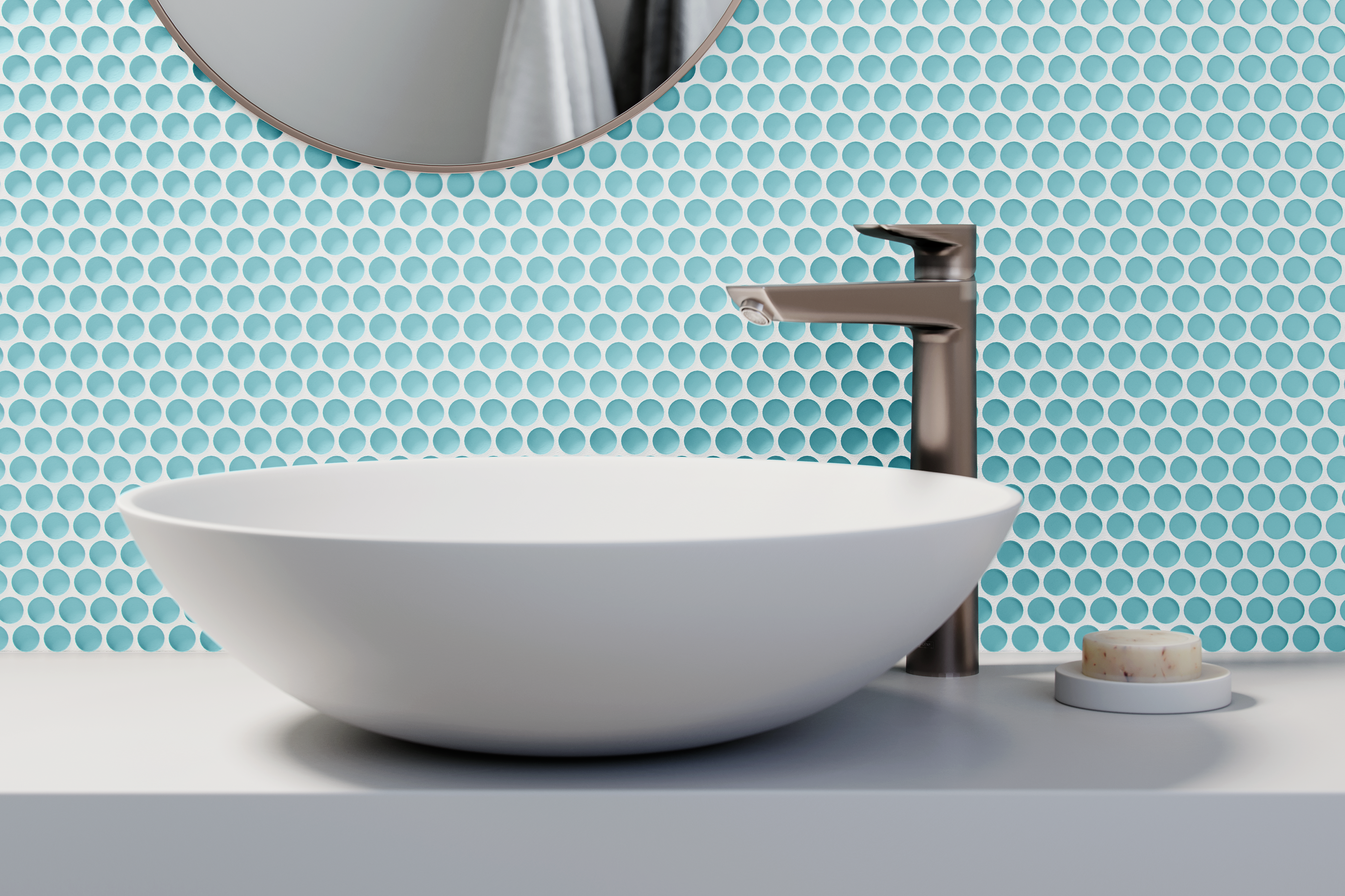 Penny Rounds Azure Matte
