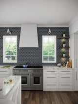 3" Hexagon Graphite Gloss