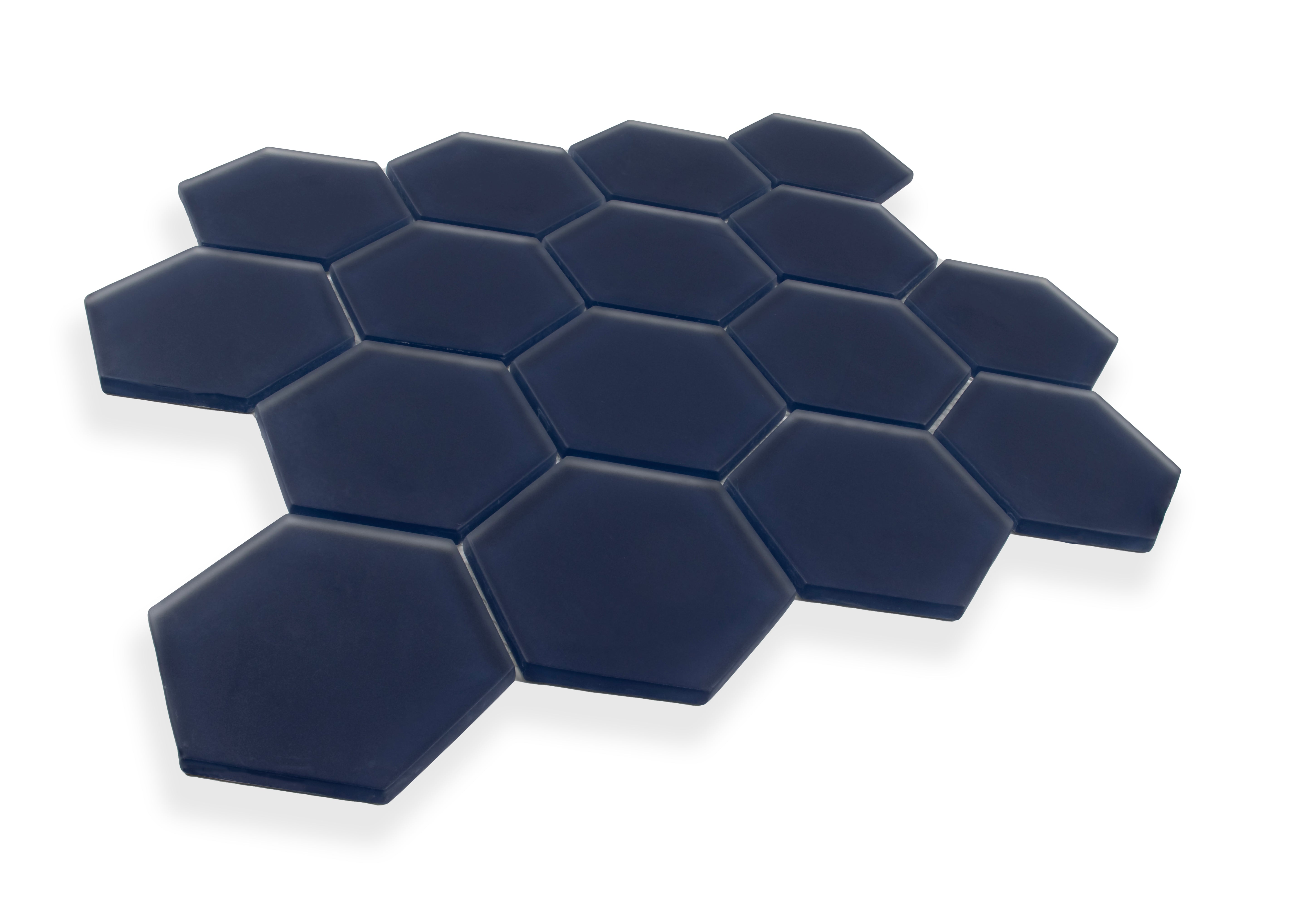 3" Hexagon Midnight Matte