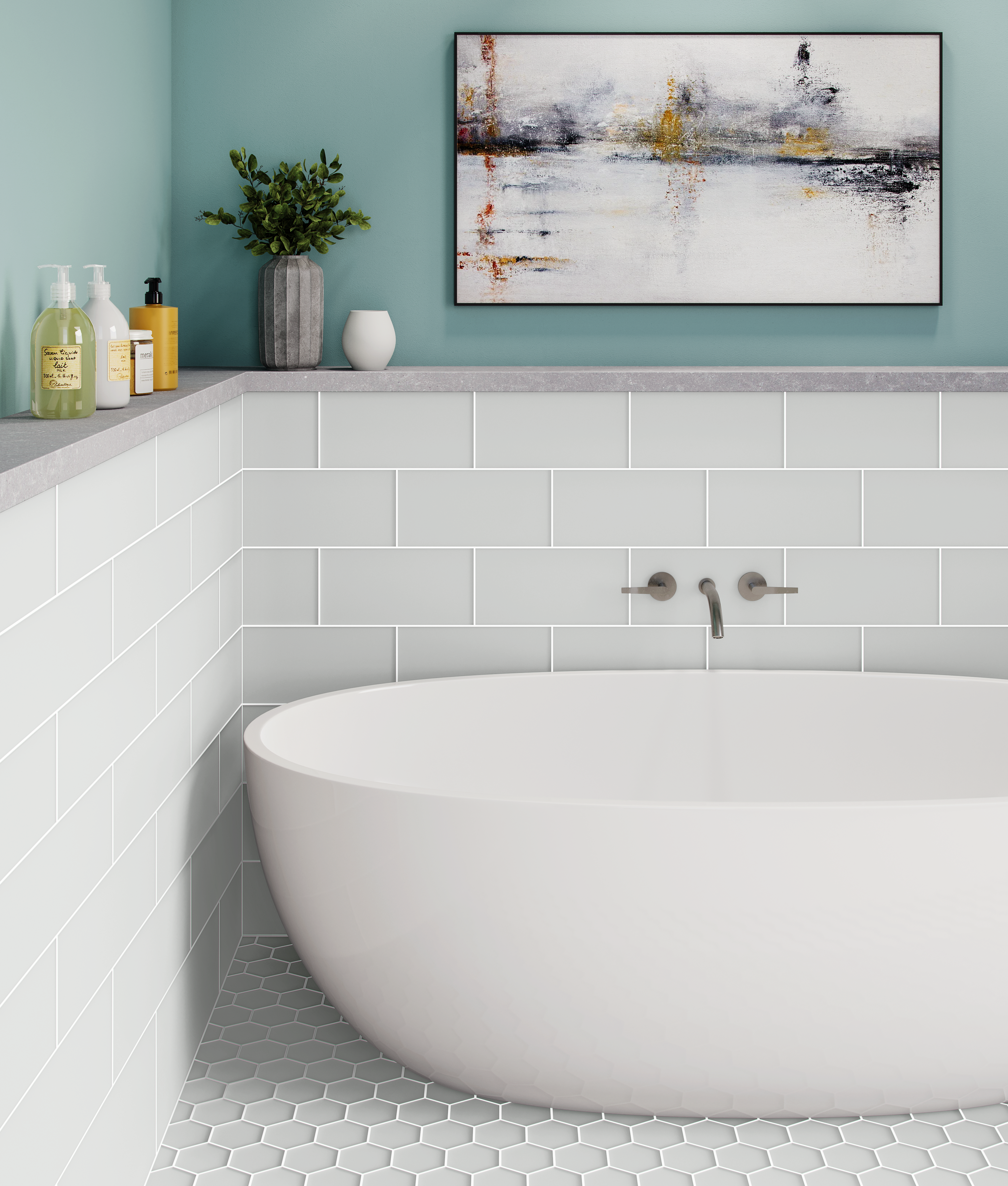 3" Hexagon Pure Silk Matte