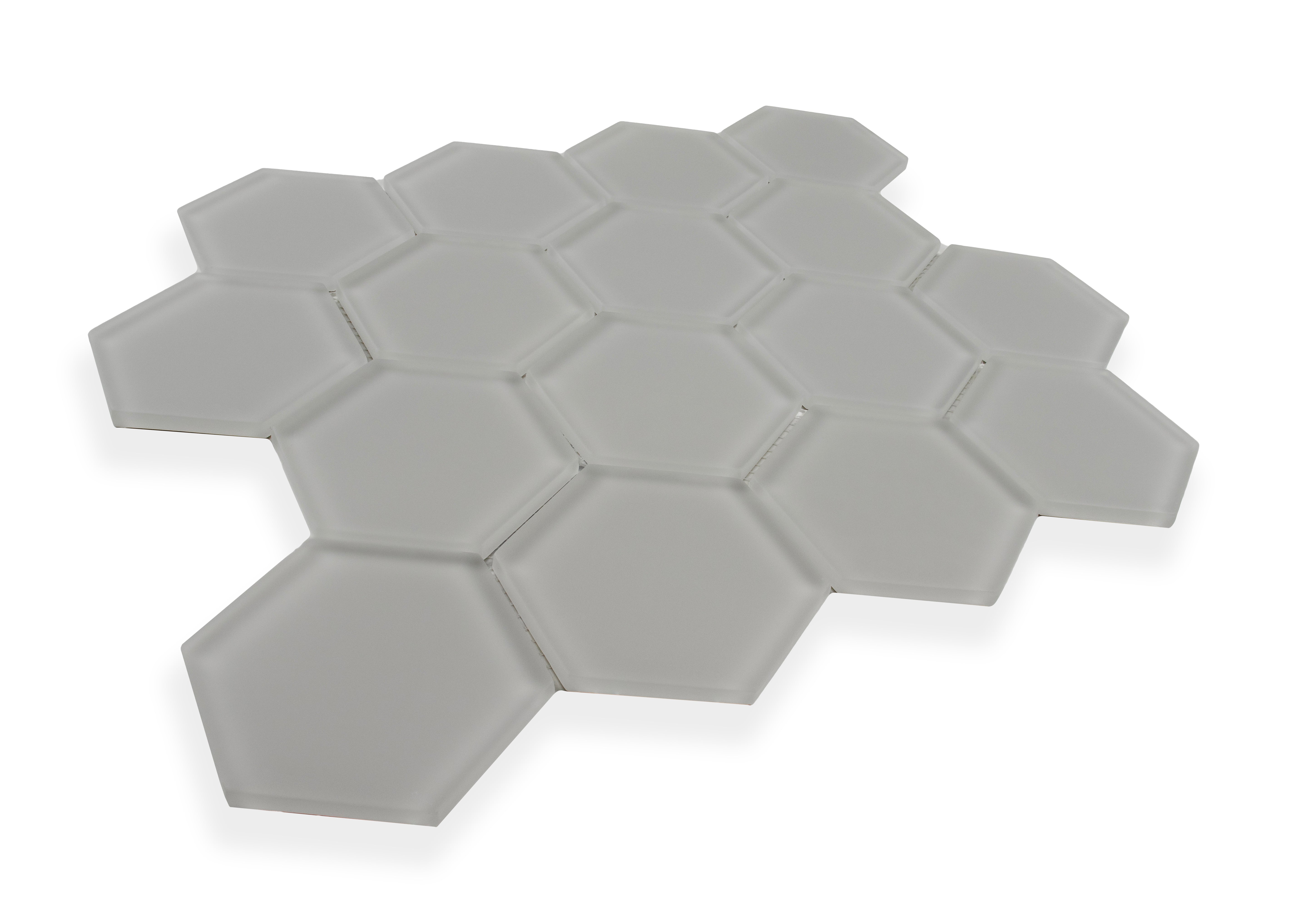 3" Hexagon Tule Matte