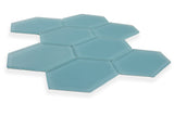 Elongated Hexagon Azure Matte