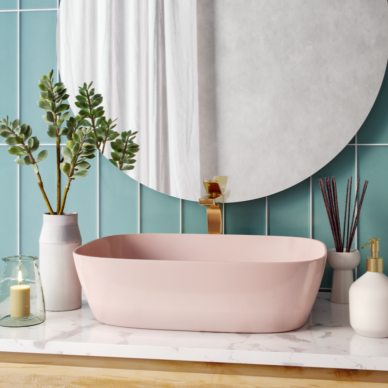 3.5"x12" | Azure Matte bathroom wall