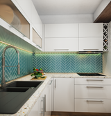 2"x8" | Lagoon Matte kitchen backsplash