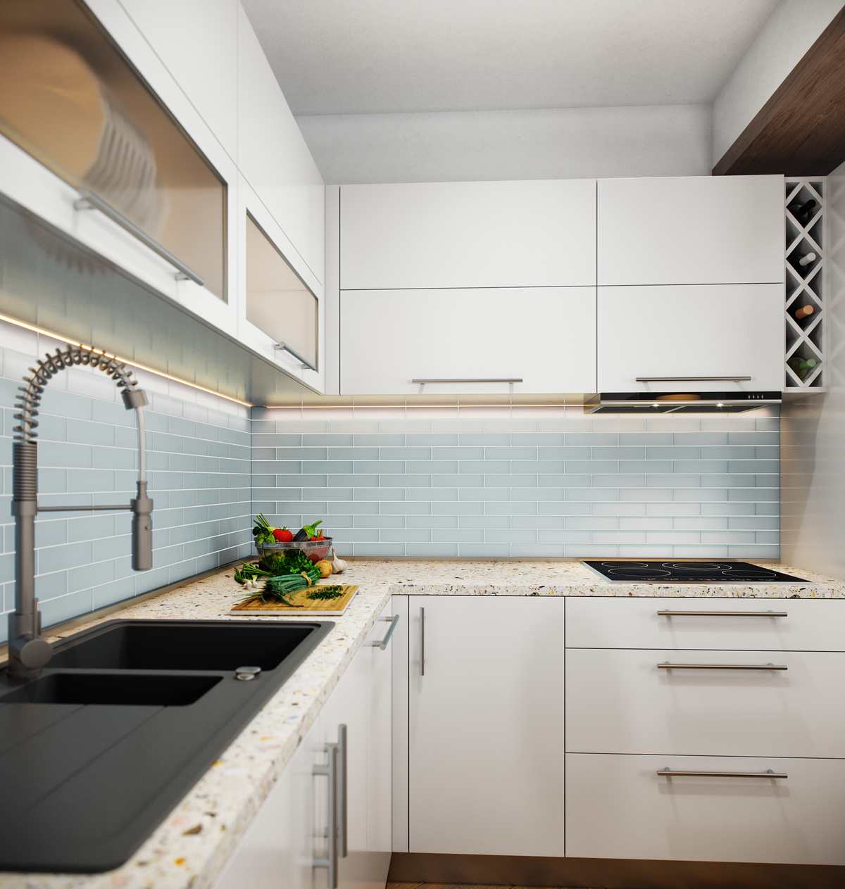2"x8" | Oceania Matte kitchen backsplash