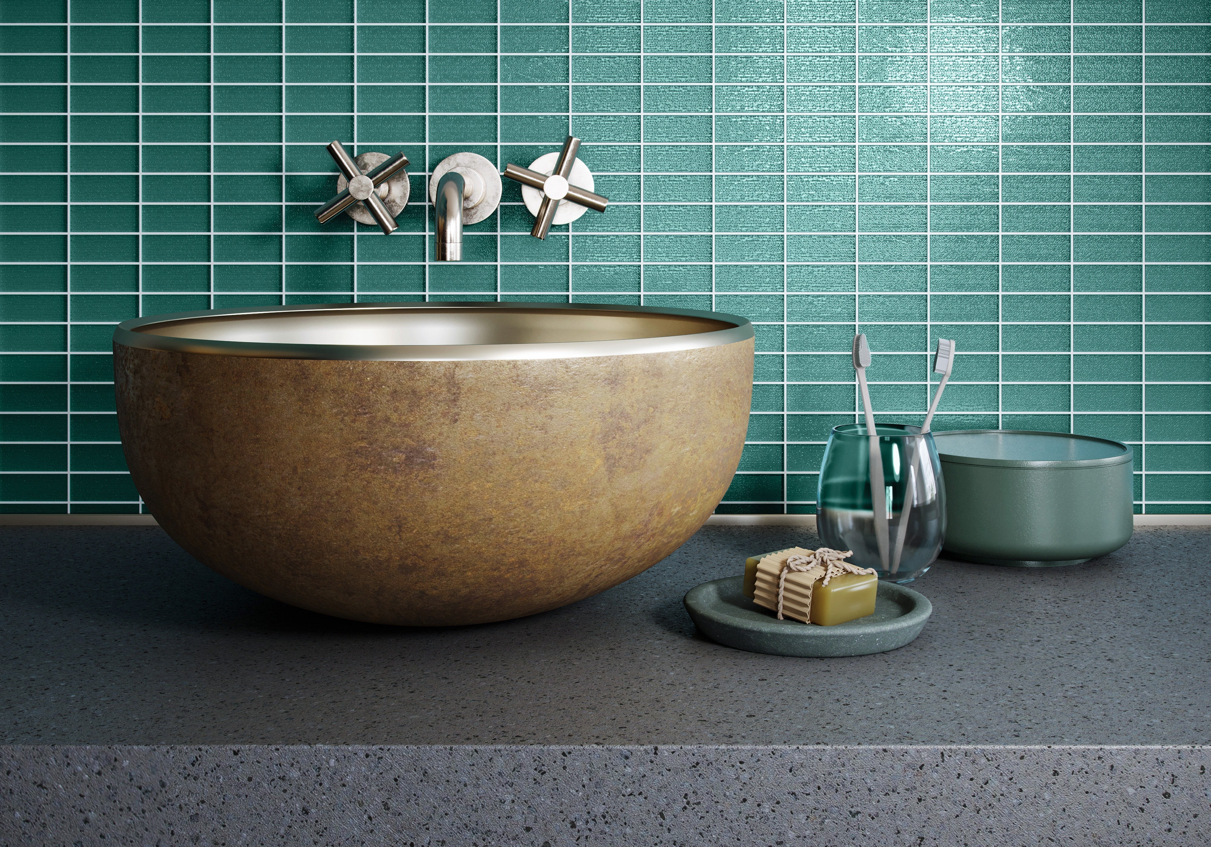 1"x2" Straight Set Lagoon Cascade